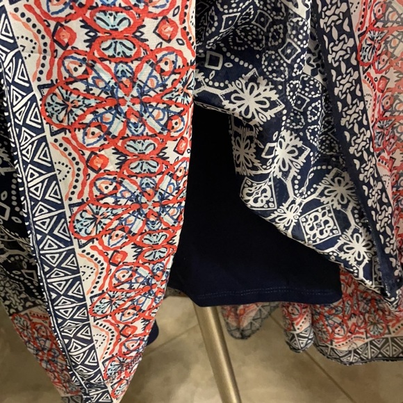 JESSICA SIMPSON MATERNITY sundress bodice ruffle Handkerchief hem Size large - Picture 7 of 11